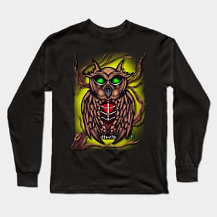 Creepy owl Long Sleeve T-Shirt